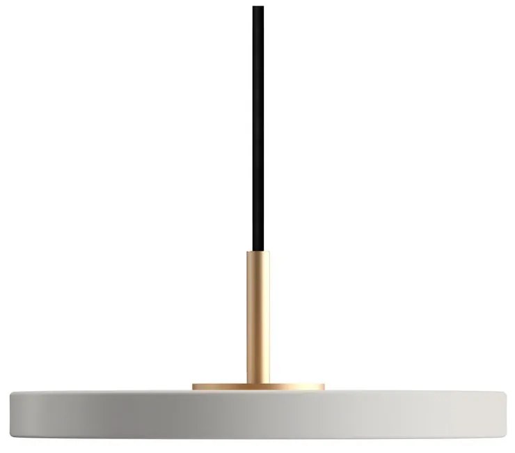 Jasnoszara lampa wisząca LED z metalowym kloszem ø 15 cm Asteria Micro – UMAGE