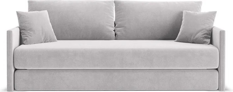 Jasnoszara aksamitna rozkładana sofa 209 cm Shannon – Cosmopolitan Design