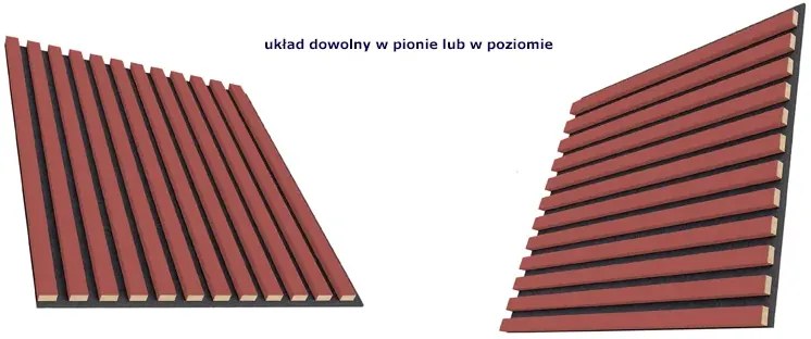 Panele akustyczne 6 szt. koralowe R2-E45