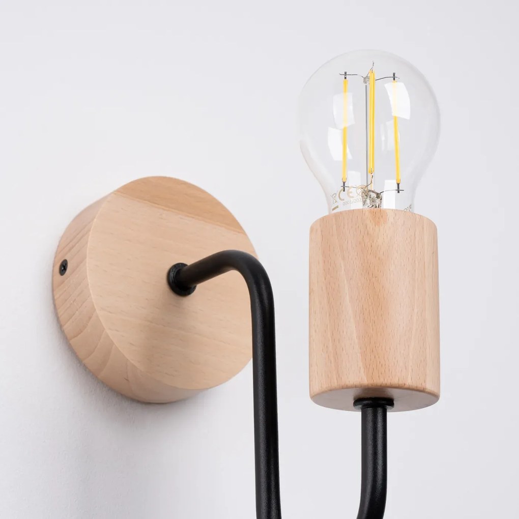 Kinkiet TIMBO czarny SOLLUX LIGHTING