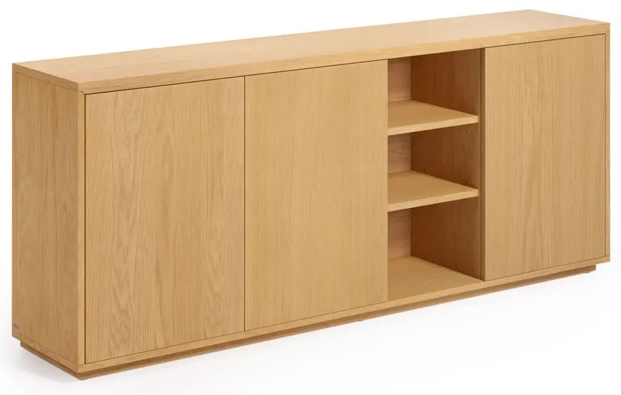 Niska komoda w dekorze dębu w naturalnym kolorze 180x75 cm Abilen − Kave Home