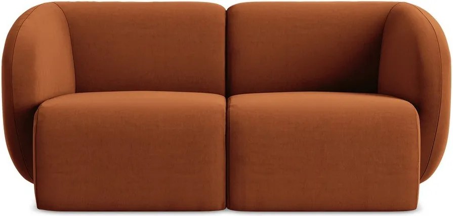 Aksamitna sofa w kolorze terakoty 174 cm Lani – Makamii