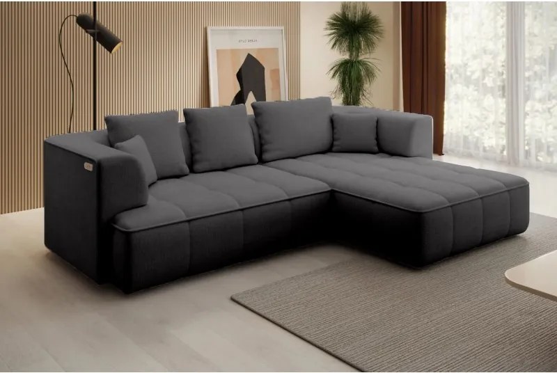 Narożnik ALBIO S z elektryczną regulacją siedziska funkcja spania WERSAL