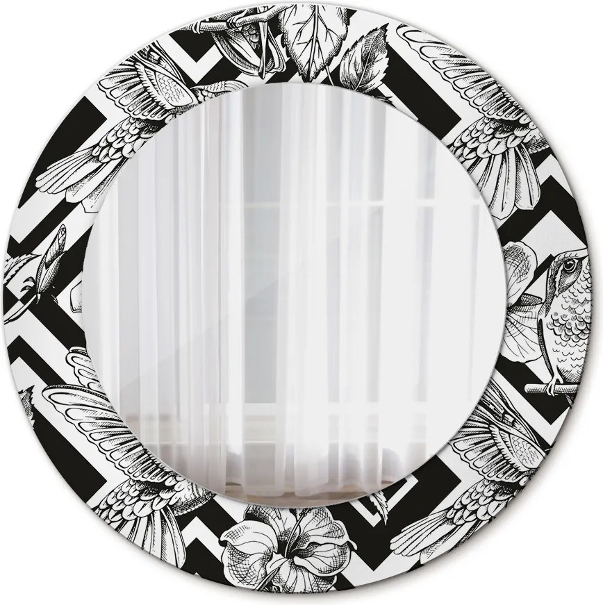 Lustro dekoracyjne okrągłe Kolibry