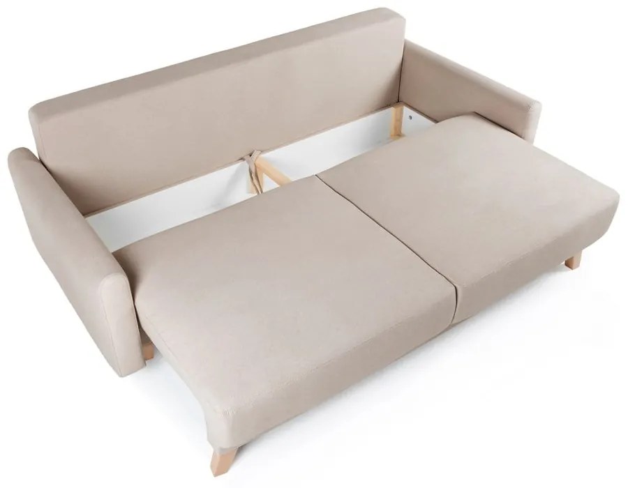 Beżowa sofa rozkładana Bonami Selection Pop