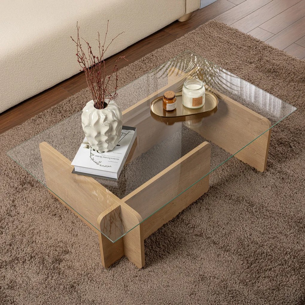 Stolik konferencyjny Flavio Honey Oak