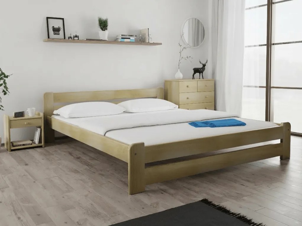 Łóżko Laura 180 x 200 cm, sosna Stelaż: Ze stelażem listwowym rolowanym, Materac: Materac Sommera 18 cm