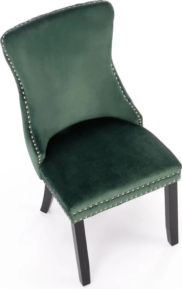 Aksamitne krzesło z ozdobnymi pinezkami Alda