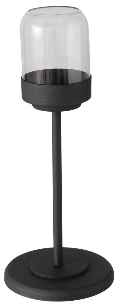 Zestaw metalowych lampionów ze szklaną kopułą SENZA, 3 szt
