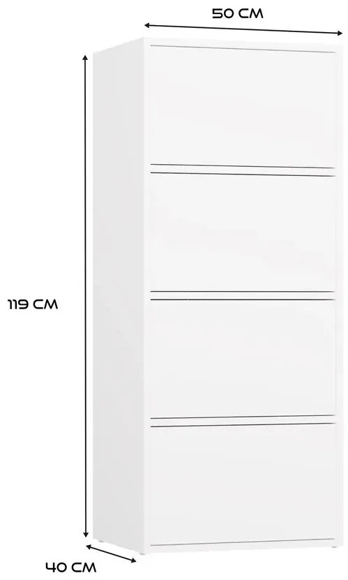 Nowoczesny regał zamykany M4-B74