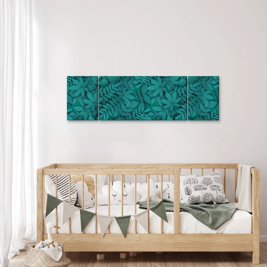 Obraz liści (170x50 cm)