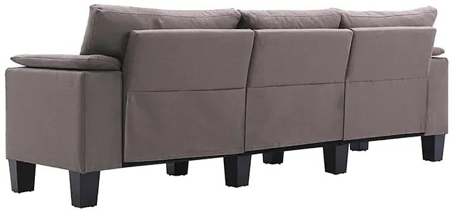 3-osobowa sofa taupe z podłokietnikami - Ezof 3Q