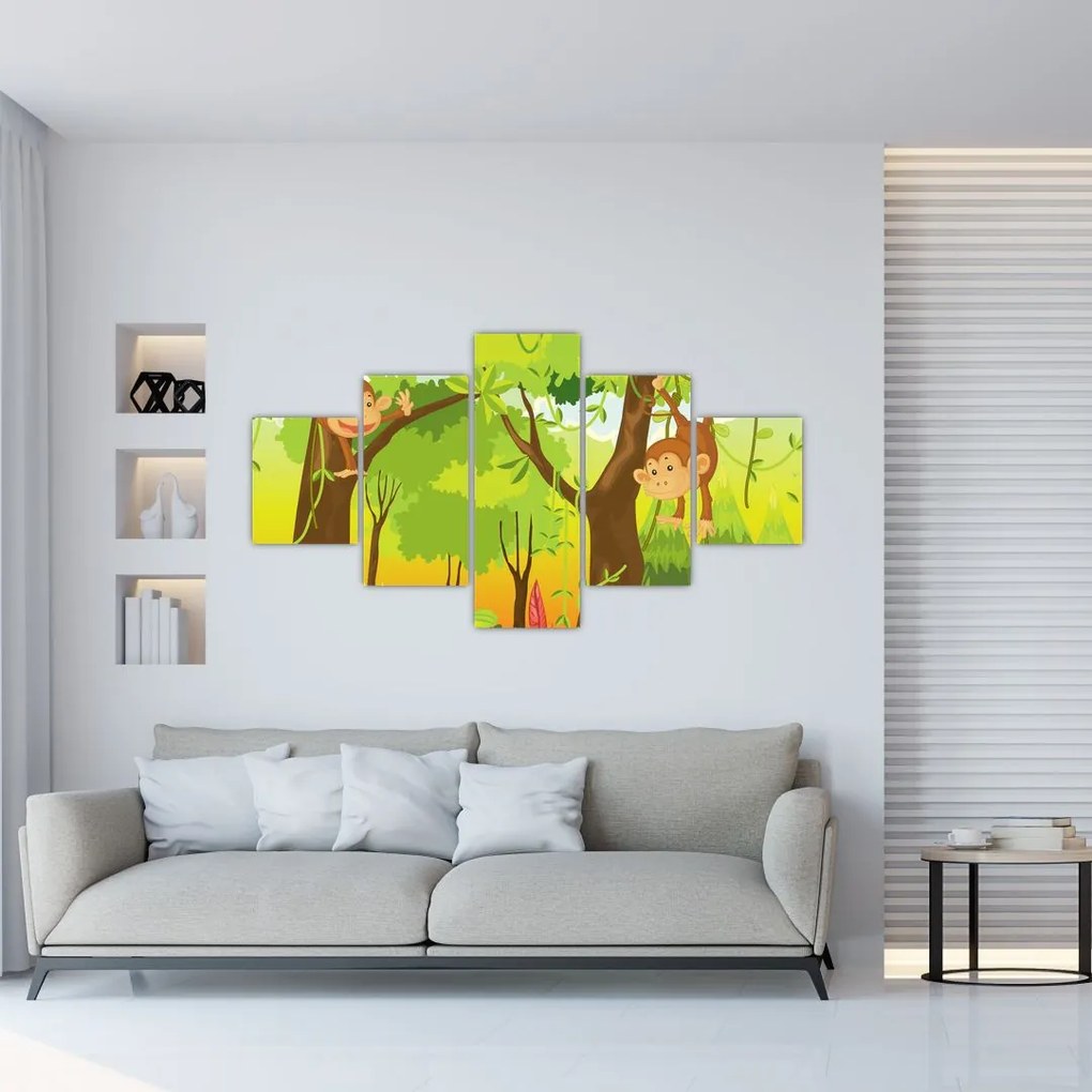 Obraz - Małpy (125x70 cm)