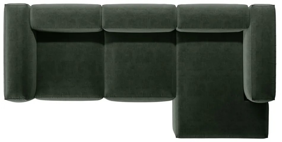 Zielony narożnik (prawostronny/z szezlongiem) Bergamo – Cosmopolitan Design