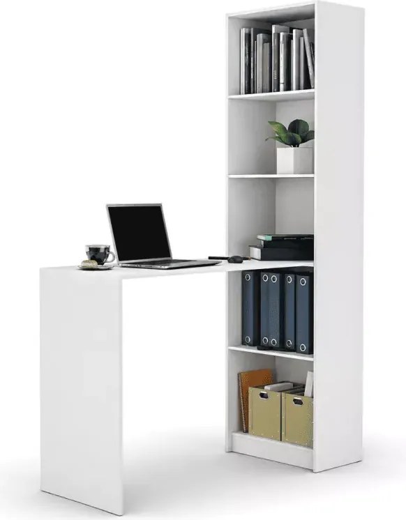Minimalistyczny regał Roni z biurkiem 50 cm