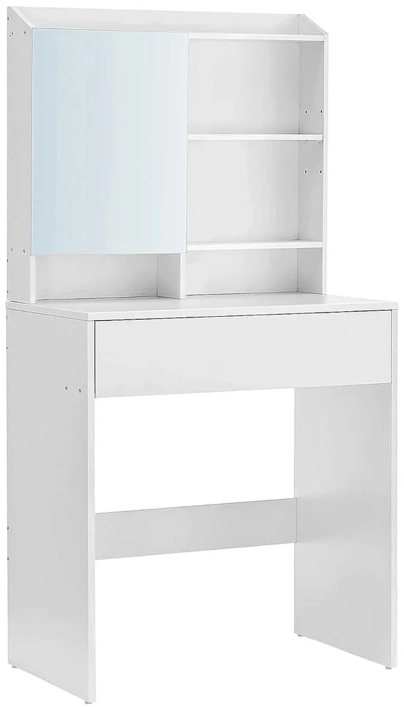 Biała nowoczesna toaletka z lustrem T6-L20