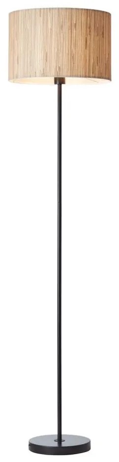 Brilliant - Lampa stojąca WIMEA 1xE27/52W/230V czarna/beżowa