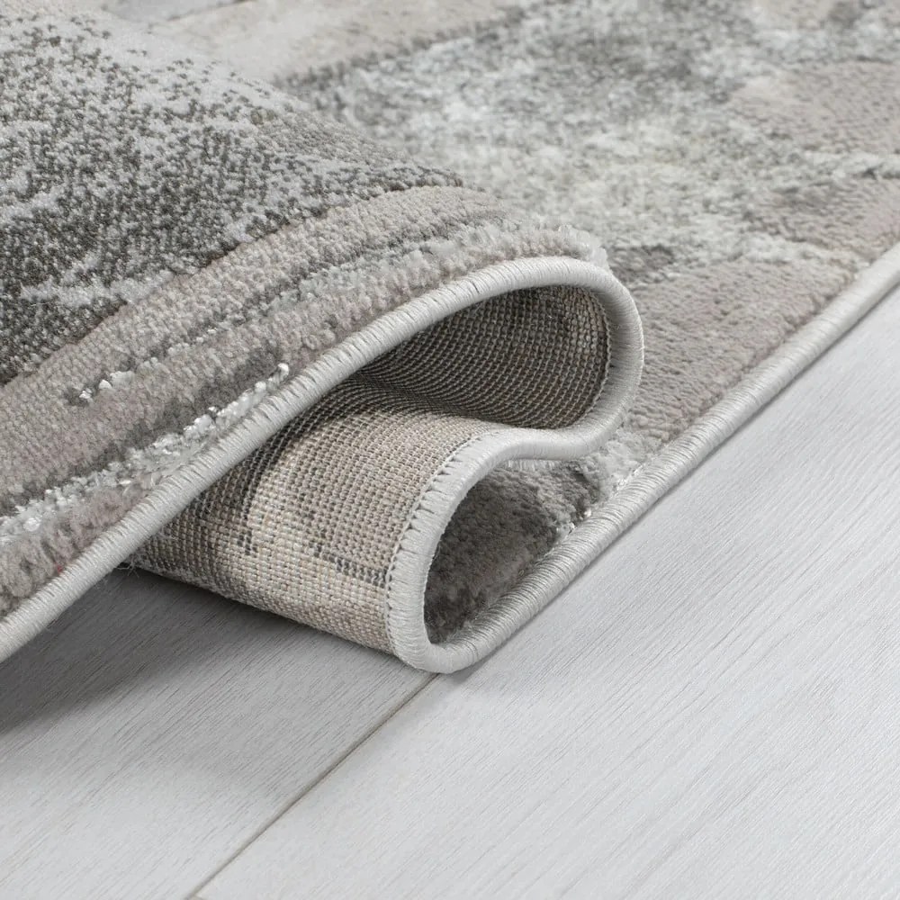 Dywan w szaro-srebrnym kolorze 80x150 cm Marbled – Flair Rugs