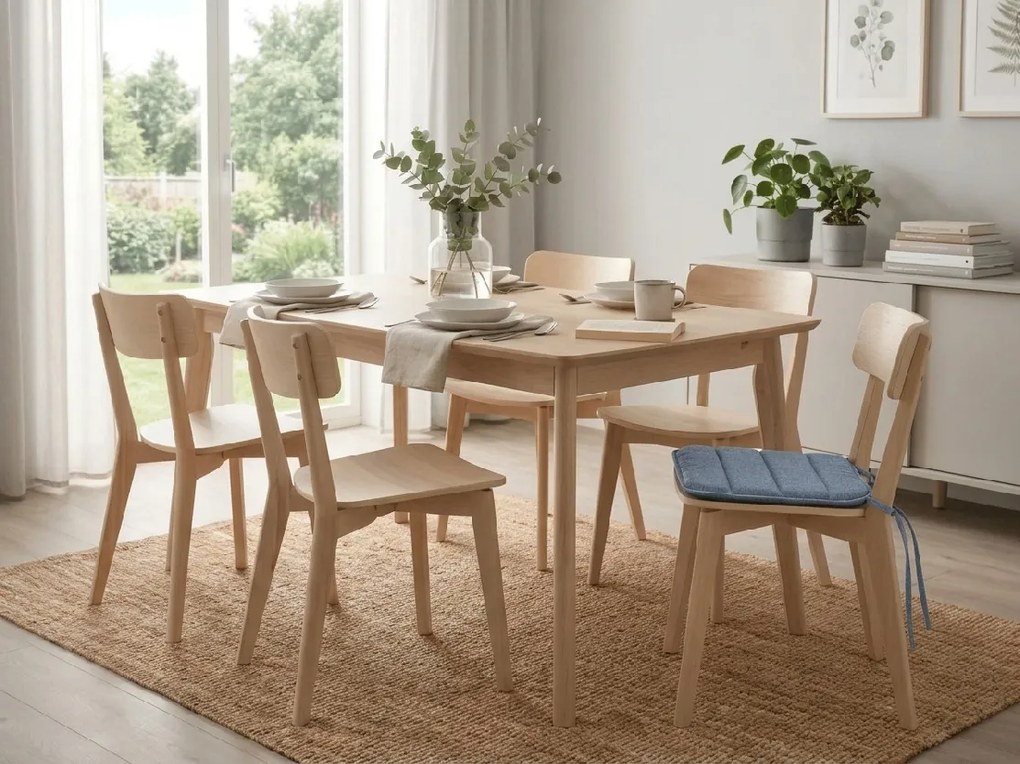 Poduszka na krzesło LINGE BLUE 37x37 cm, niebieska