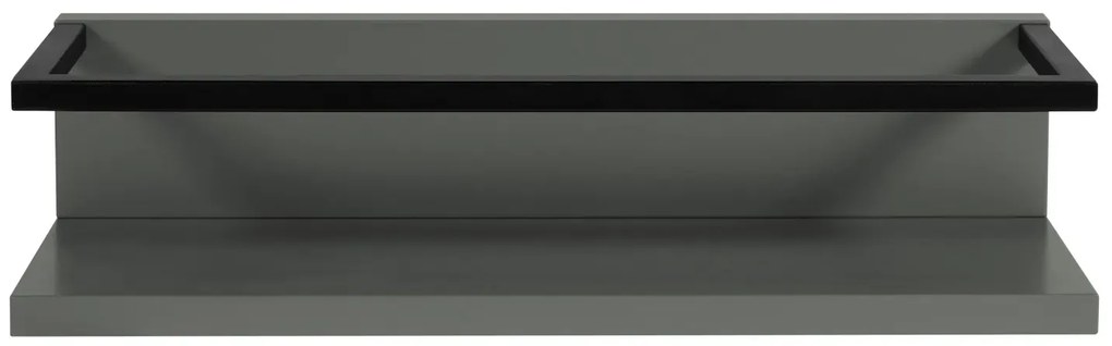 Półka łazienkowa z relingiem LOV 40 cm szaro-zielony półmat KROFAM