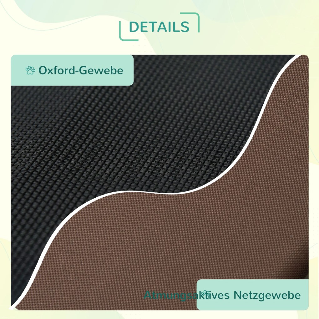 PawHut Lozko Dla Psa Z Baldachimem Podwyzszone Legowisko Oddychajacy Material Tafta 92x76x90cm | Aosom PL