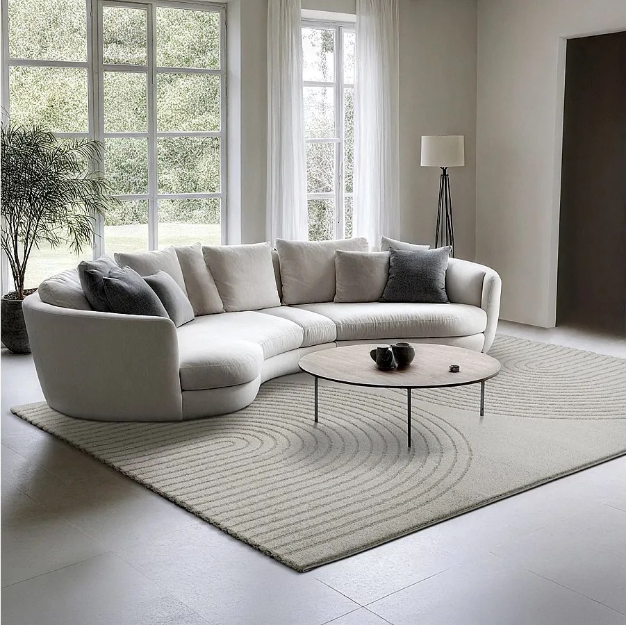 Dywan Elisa Geometryczny design, Szary, 160 x 220 cm