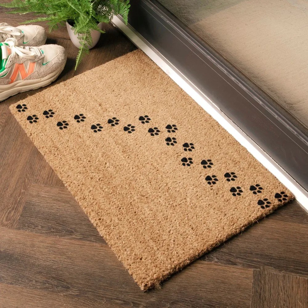 Wycieraczka z włókna kokosowego 40x60 cm Paw Prints – Artsy Doormats