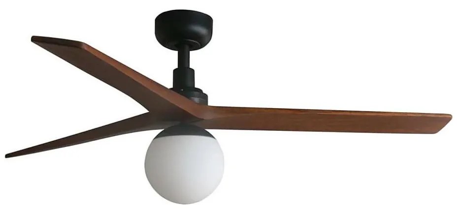 FARO 34277WT-11L - Wentylator KLIM M 1xE27/15W/230V orzech/czarny pr.125cm WT+DO