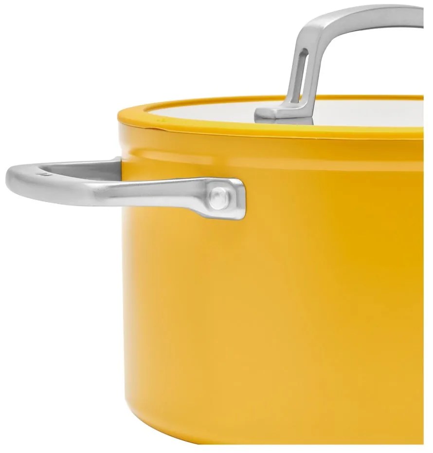 Garnek aluminiowy z pokrywką/z nieprzywierającą powierzchnią odpowiedni na indukcję 5,5 l Meda 3.0 – FABINI