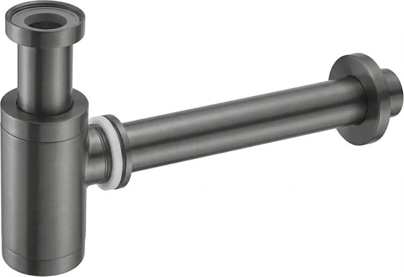 Mexen półsyfon umywalkowy okrągły, gun gray szczotkowany - 79950-66