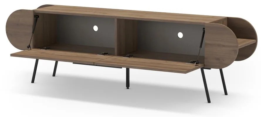Szafka pod TV w dekorze orzecha 195x57 cm Saluso – Marckeric