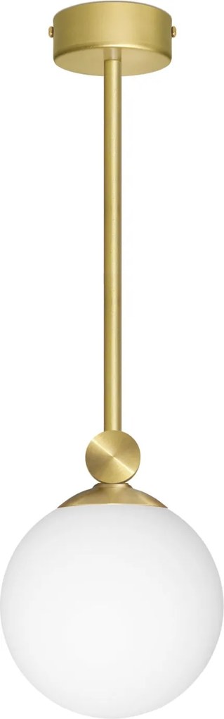 Złota lampa wisząca z matowym kloszem GP-S1
