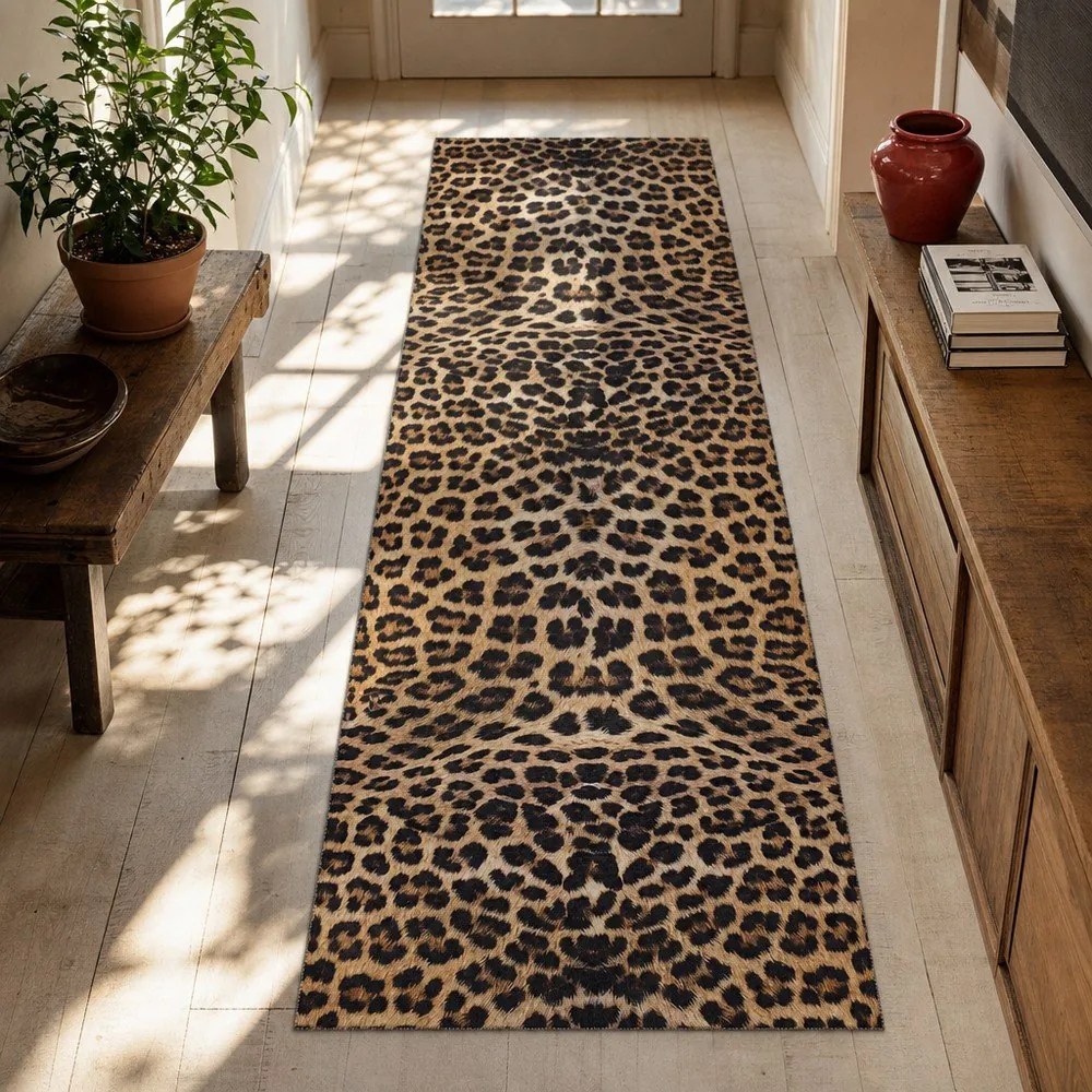 Chodnik Universal Ricci Leopard, 52x200 cm