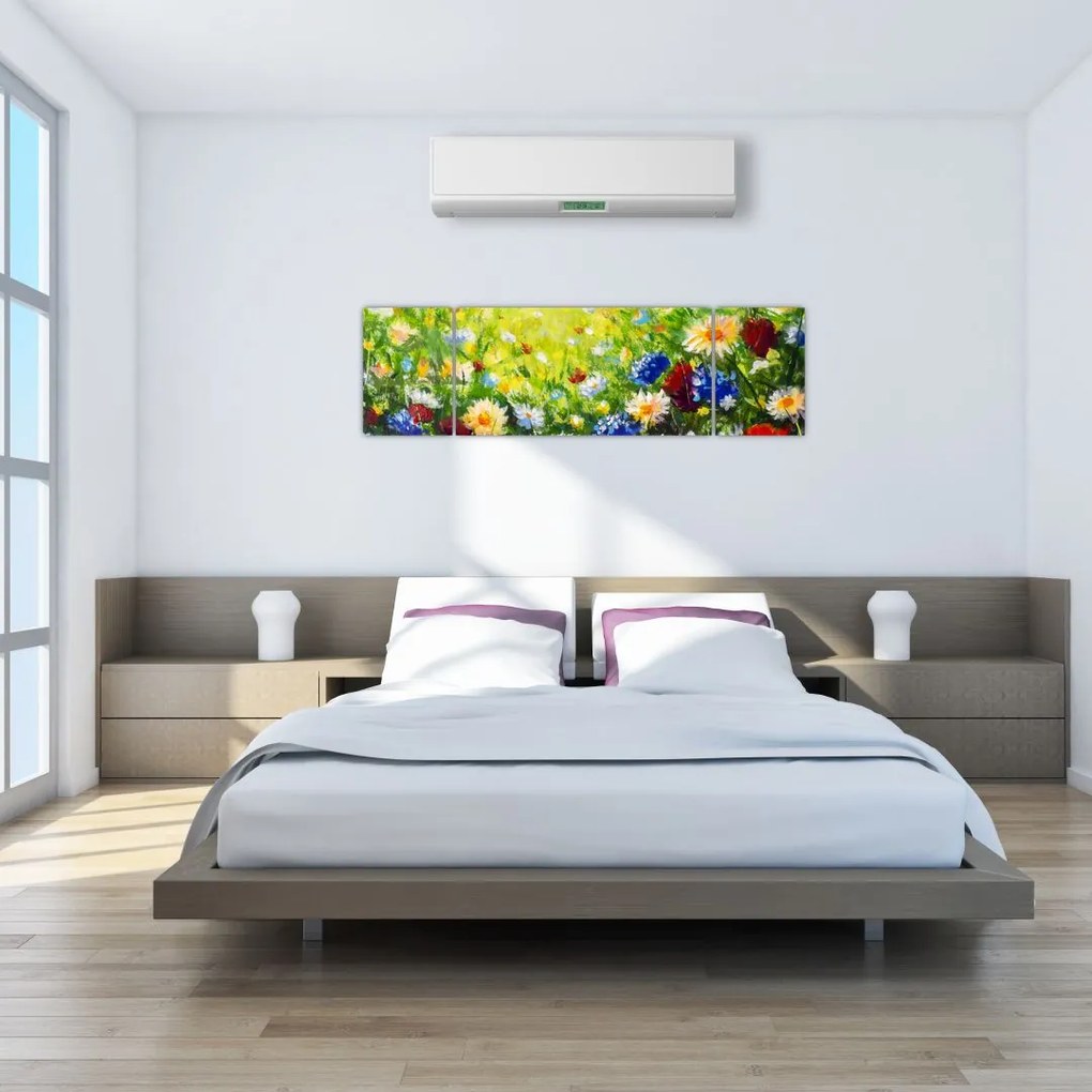 Obraz dzikich kwiatów (170x50 cm)