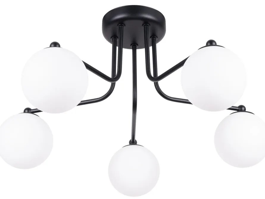 Czarno-biała lampa sufitowa Beam – Sollux