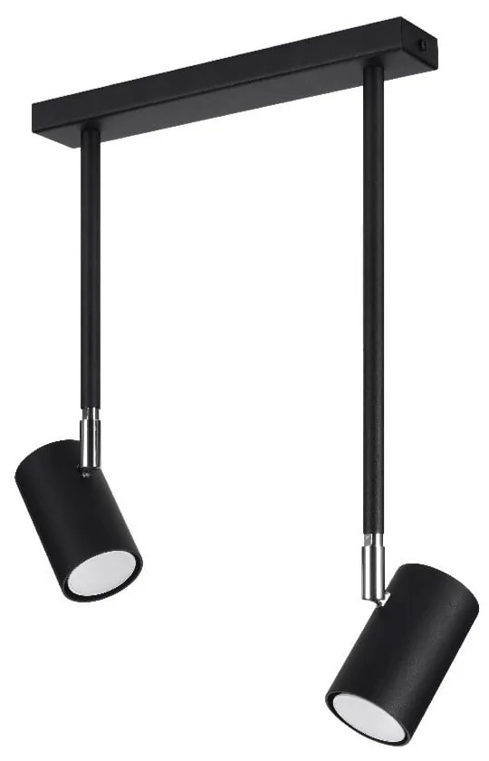 Czarna lampa punktowa 10x30 cm Jones – Sollux