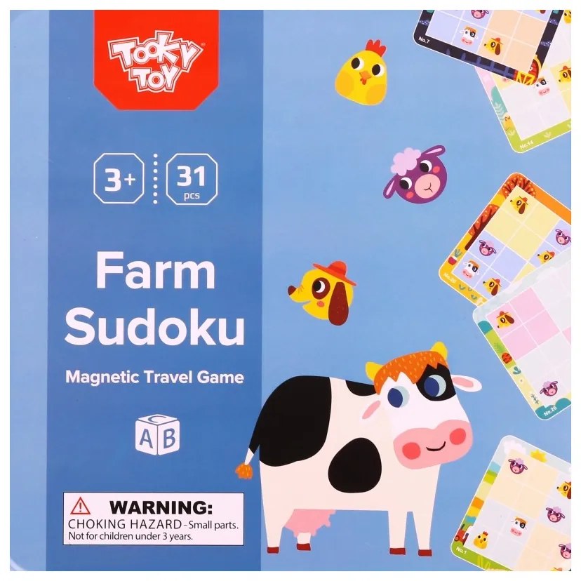 Tooky toy gra sudoku dla dzieci wersja farma