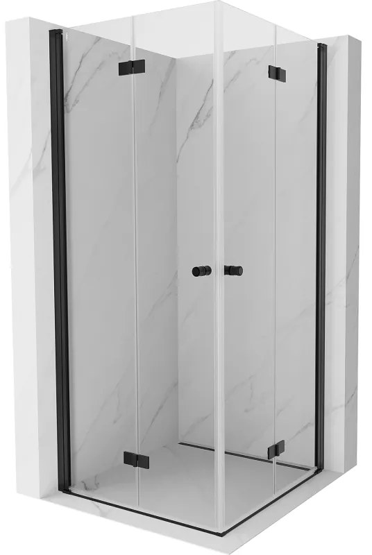 Mexen Mist-F Duo kabina prysznicowa składana 95 x 95 cm, transparent, czarna - 8A6-095L-095P-70-00