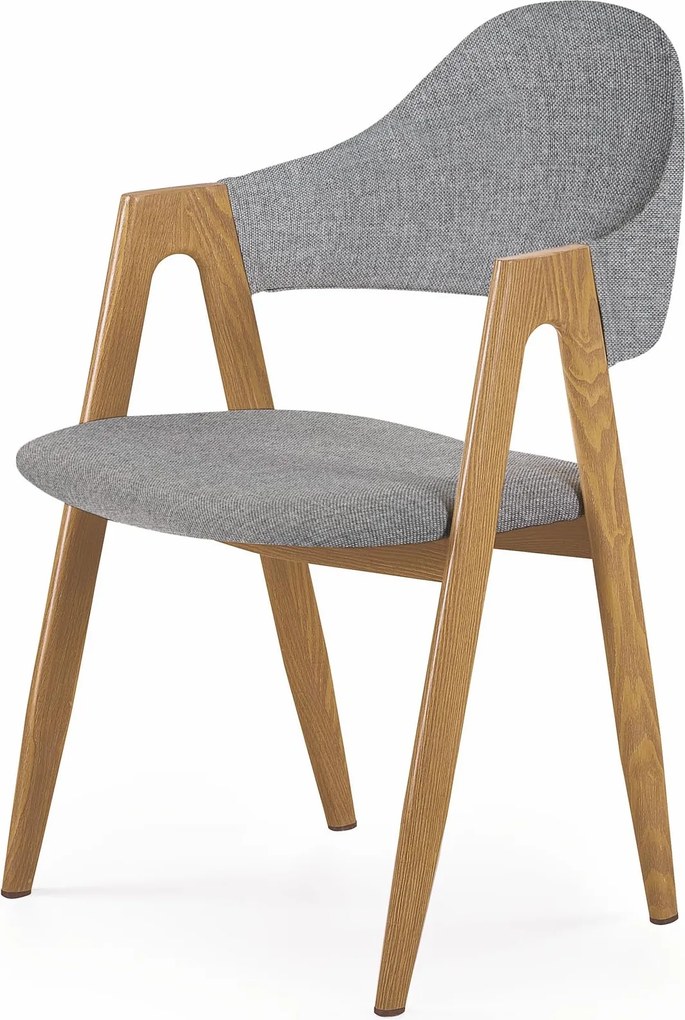 Krzesło na metalowym stelażu pokryte tkaniną K344