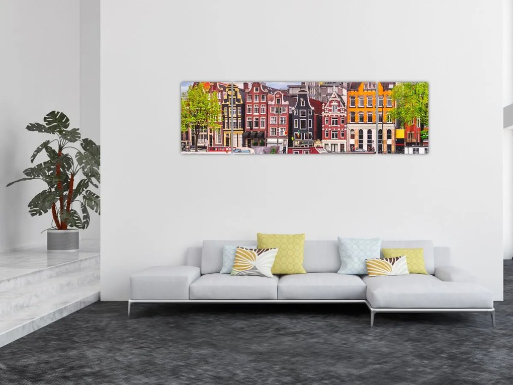 Obraz - Amsterdam, domy tańca (170x50 cm)