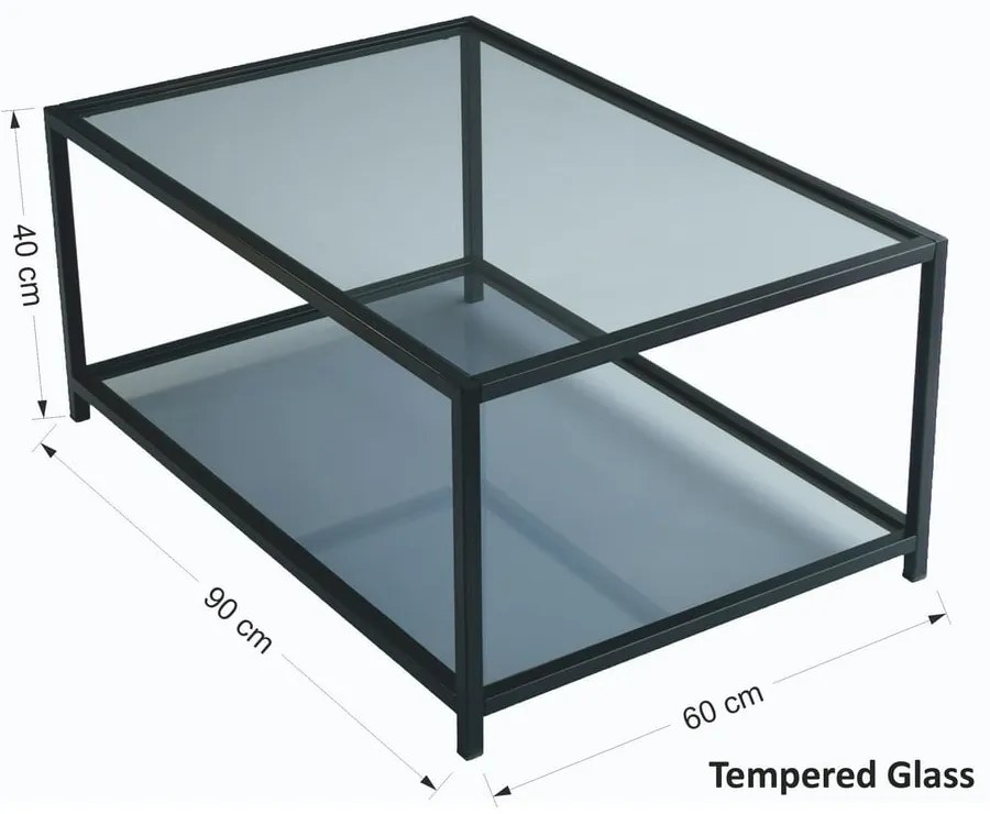 Czarny stolik 60x90 cm Astro – Neostill