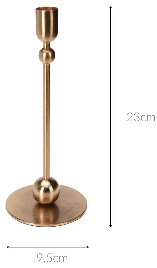 Klasyczny świecznik na jedną świecę, 23 cm