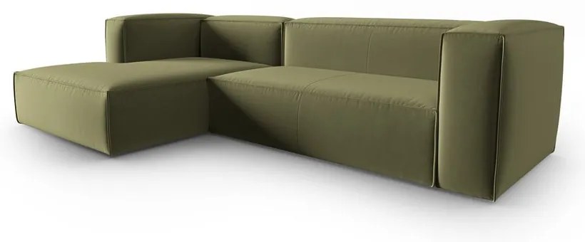 Zielony aksamitny narożnik Mackay – Cosmopolitan Design