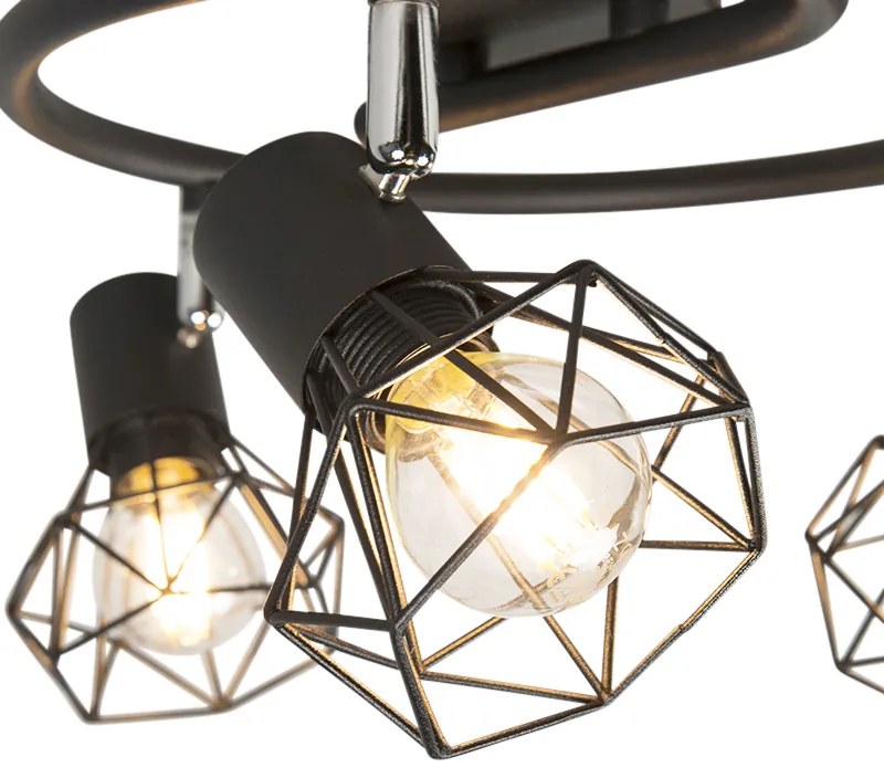 Inteligentny czarny reflektor obrotowy i pochylany z 3 Wifi P45 - Mosh