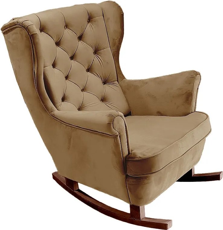 Fotel Relax z Tapicerowanym Siedzeniem i Podłokietnikami, Fotel TV 102x81x95cm Cappuccino_29808