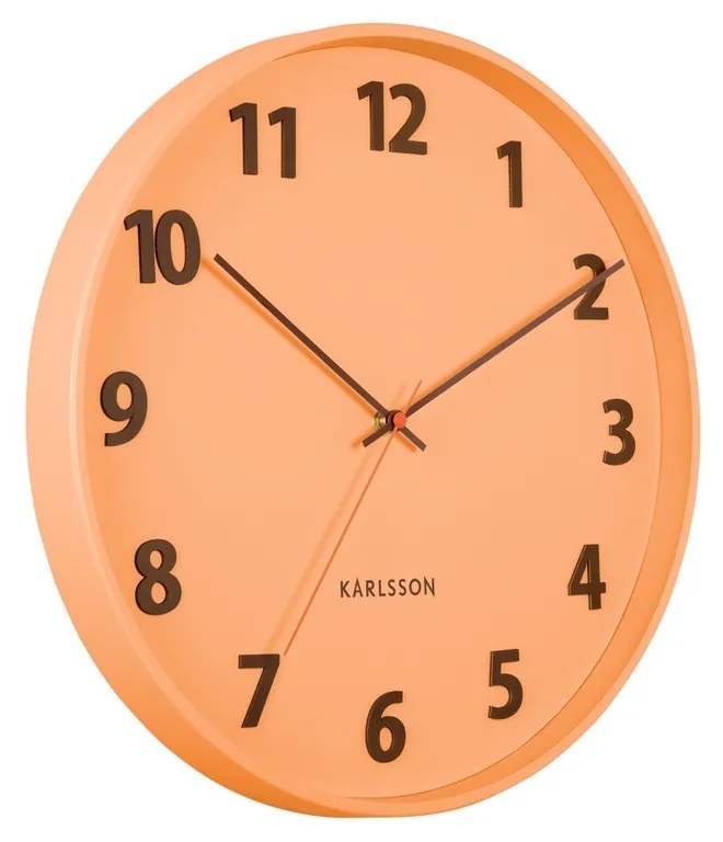 Karlsson 5920LO designerski zegar ścienny 40 cm, soft orange