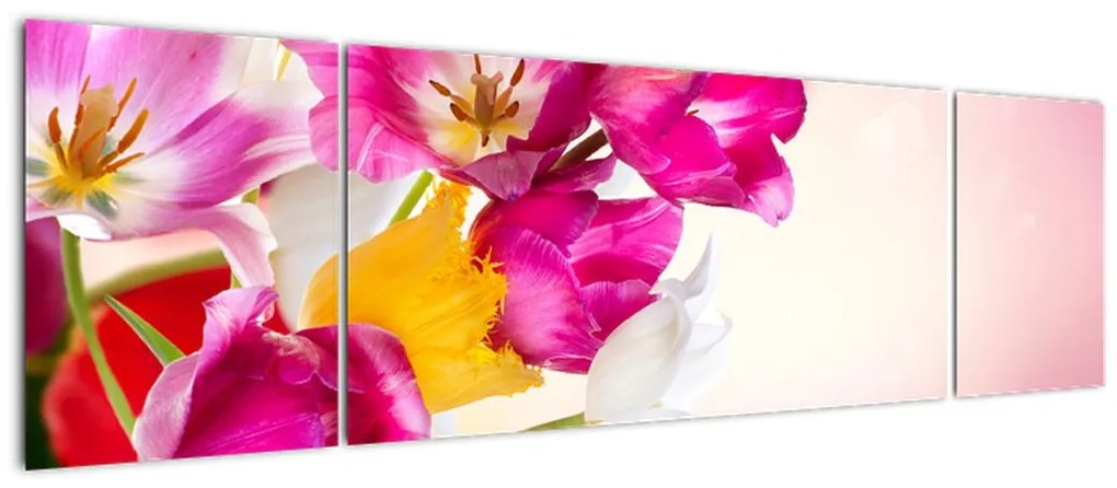 Obraz tulipanów (170x50 cm)