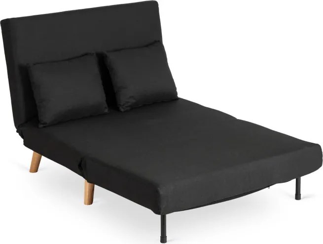 Fotel Rozkładany Leżanka Wypoczynkowy MARRY 2 do Spania Czarny
