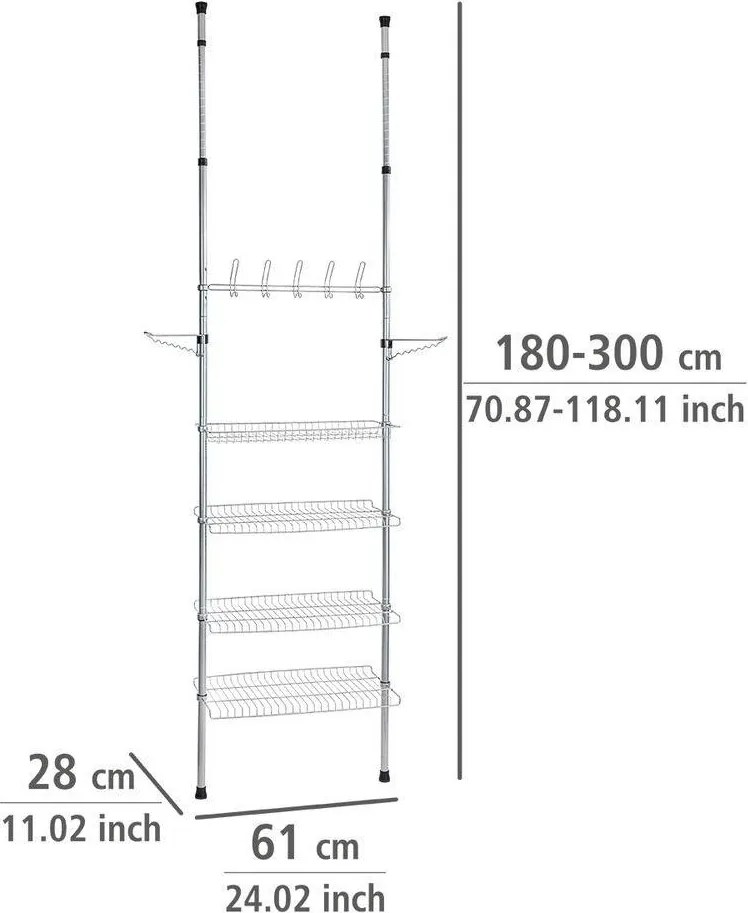Teleskopowy organizer na ubrania APOLLON, stojak do przedpokoju, WENKO