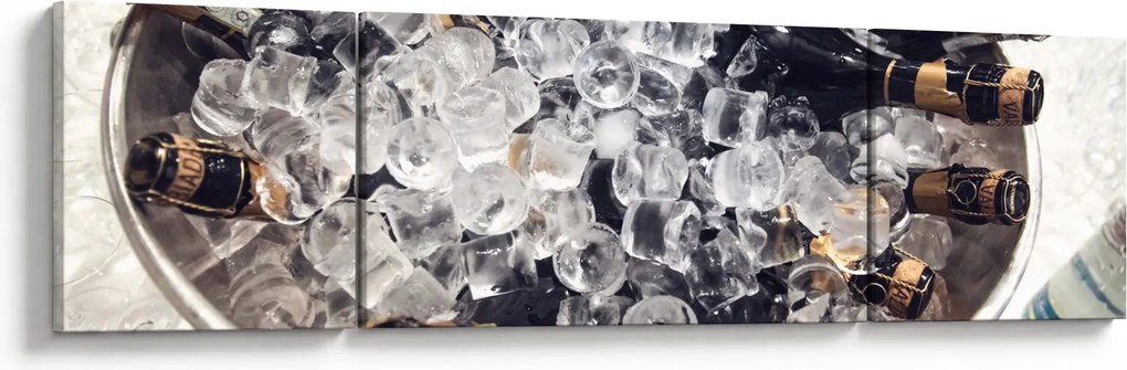 Obraz - szampan w lodzie (170x50 cm)